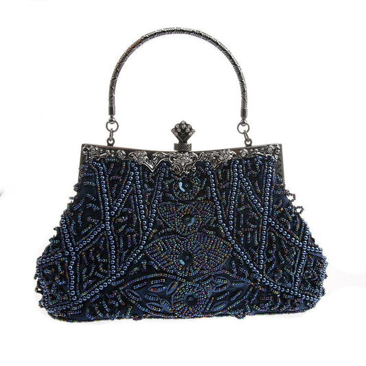 Elegant Women Beaded Evening Handbags Bridal Sequins Clutch Bag