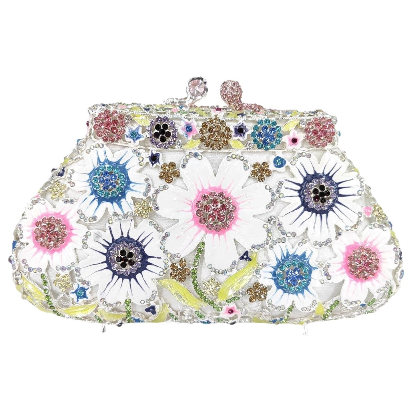 Enamel Daisy Clutch Bag Gorgeous Evening Purse