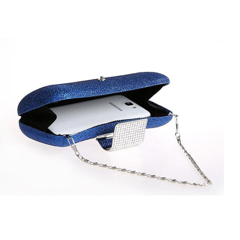 Diamond Evening Bag Dumpling Shape Diamond Clutch