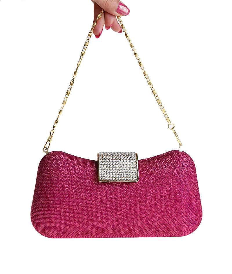 Diamond Evening Bag Dumpling Shape Diamond Clutch