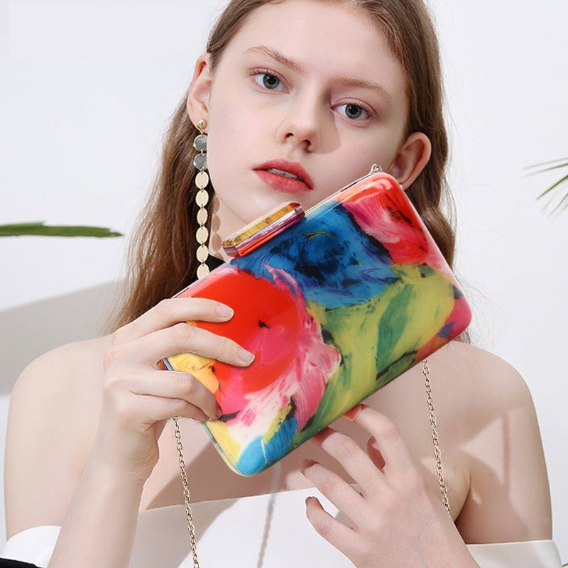 Evening Bags Acrylic Colorful Printing