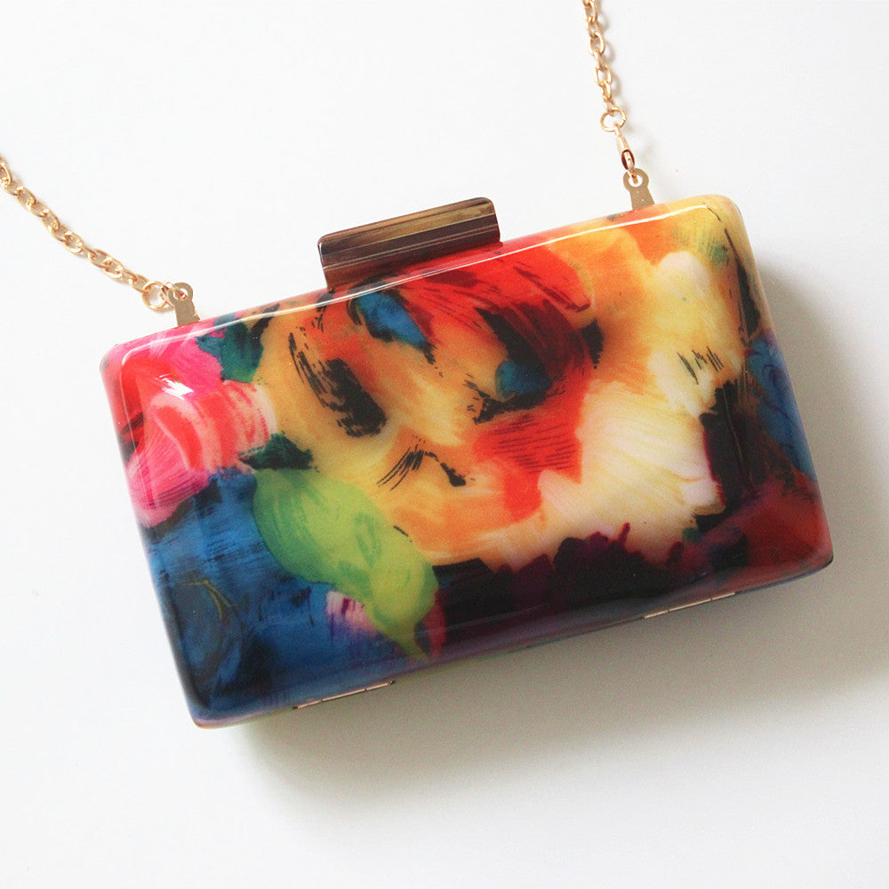 Evening Bags Acrylic Colorful Printing
