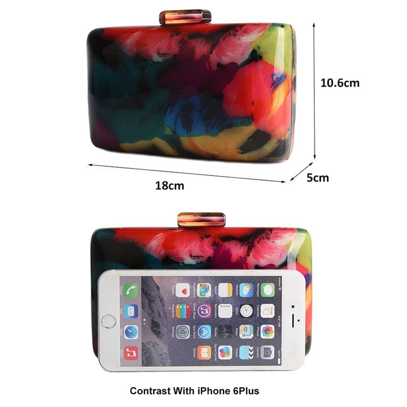 Evening Bags Acrylic Colorful Printing