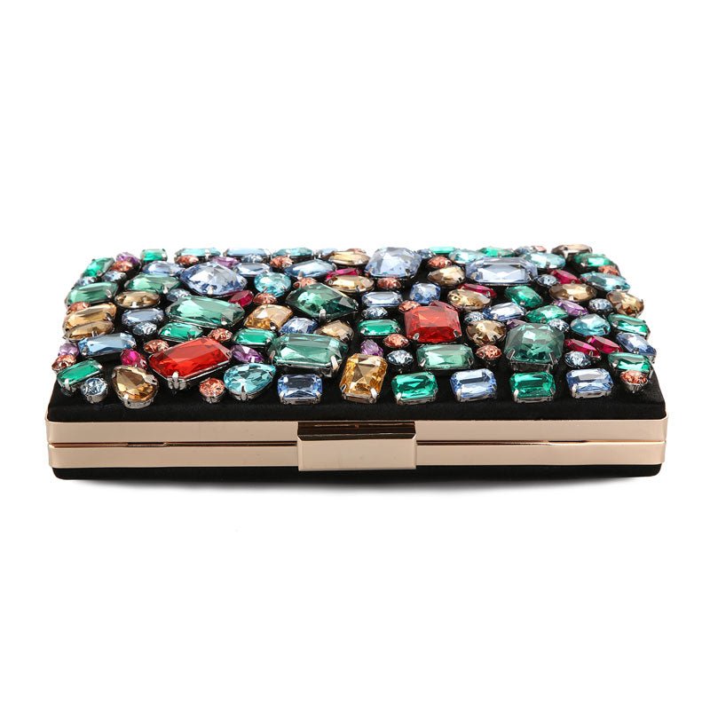 Evening Bags Diamond Beaded Gem Stone Mixed Color