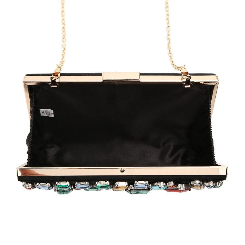 Evening Bags Diamond Beaded Gem Stone Mixed Color
