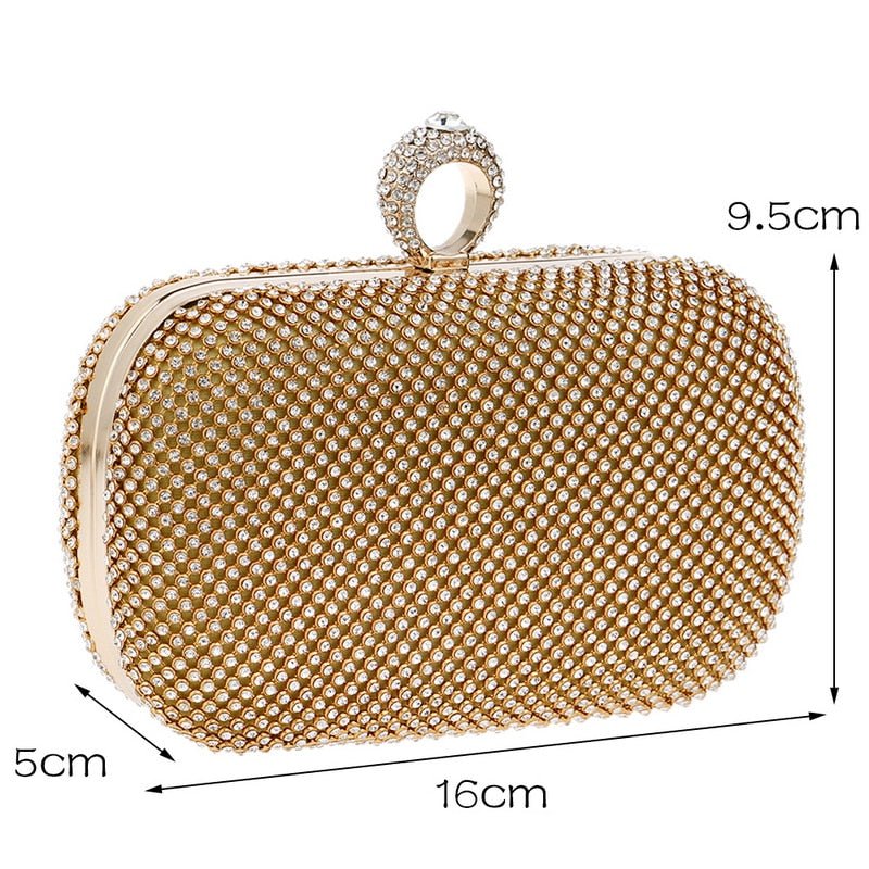 Evening Clutch Bags Diamond With Chain