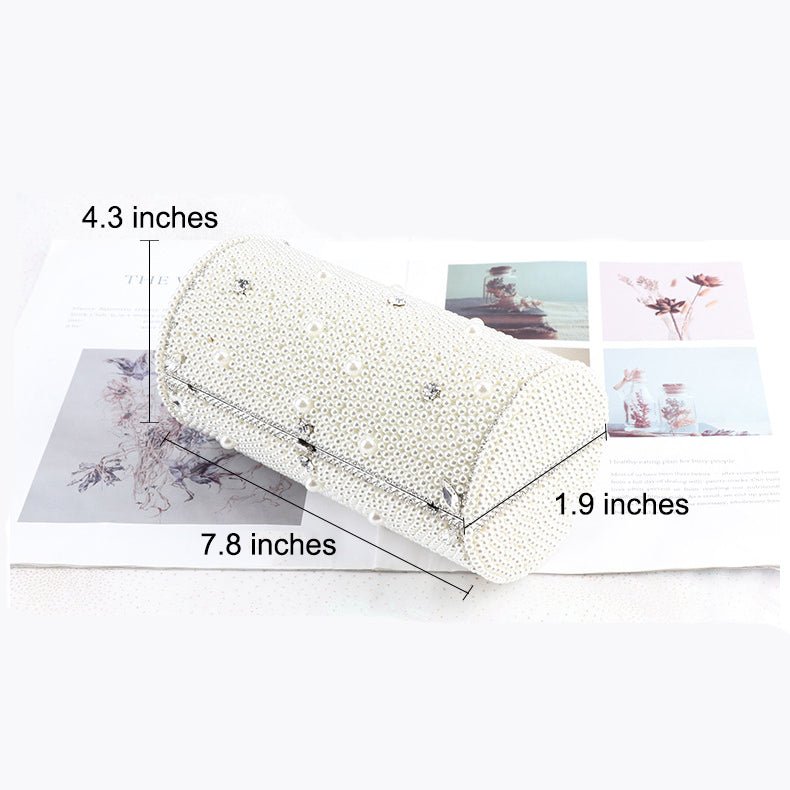 Exquisite Cylinder Pearl Wedding Party Bag