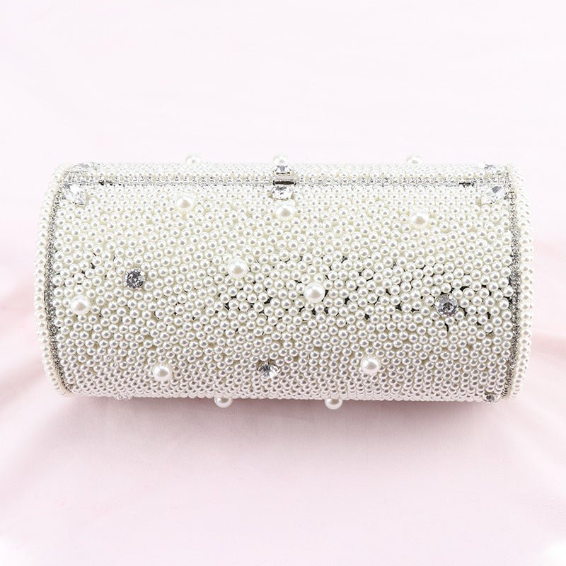 Exquisite Cylinder Pearl Wedding Party Bag
