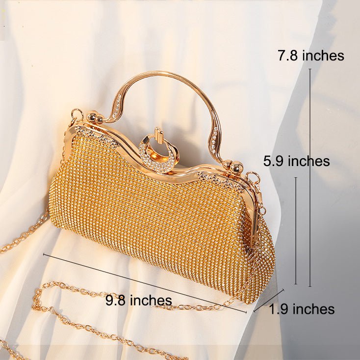 Exquisite Diamond-encrusted Evening Bag with Handle