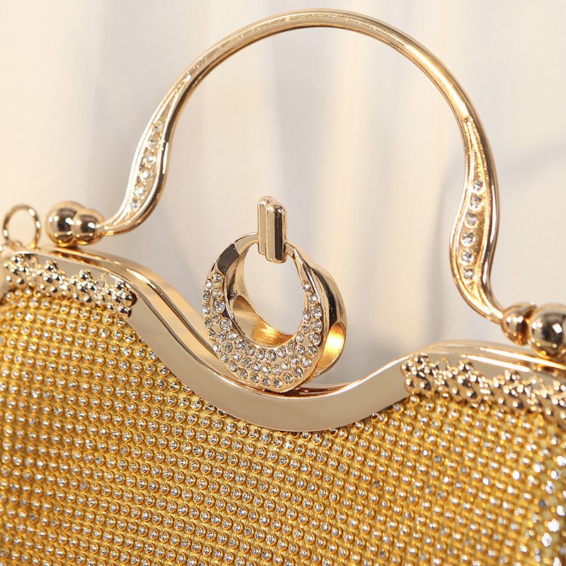 Exquisite Diamond-encrusted Evening Bag with Handle