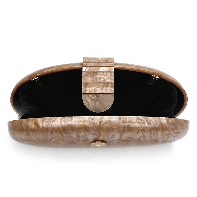 Fashion Acrylic Evening Handbags Egg Shape