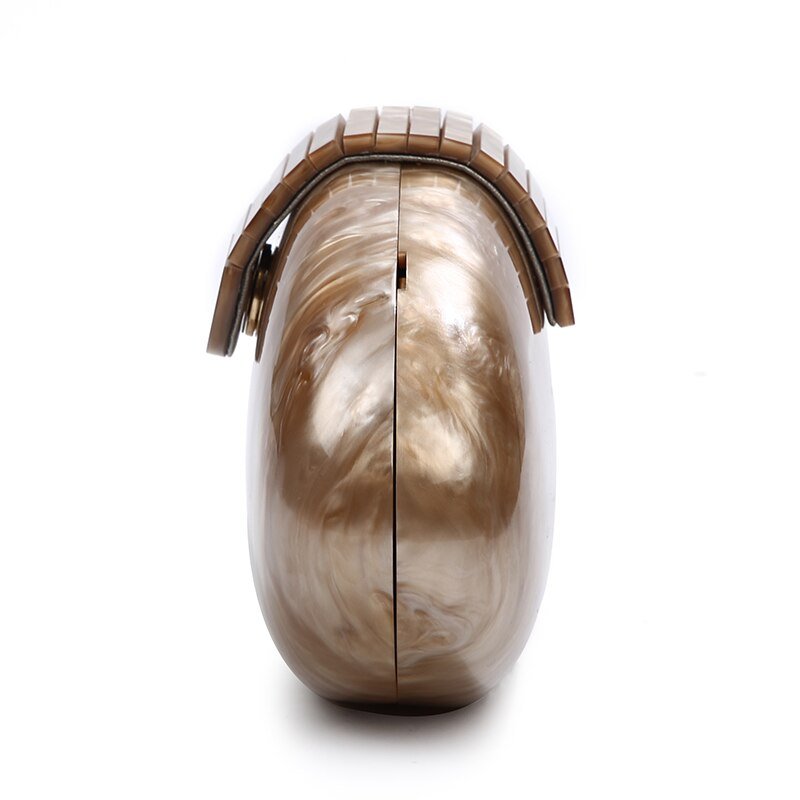 Fashion Acrylic Evening Handbags Egg Shape