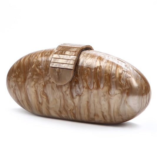 Fashion Acrylic Evening Handbags Egg Shape