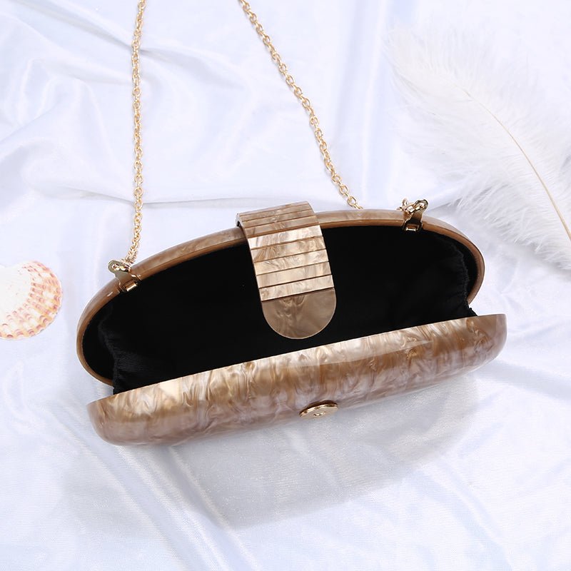 Fashion Acrylic Evening Handbags Egg Shape