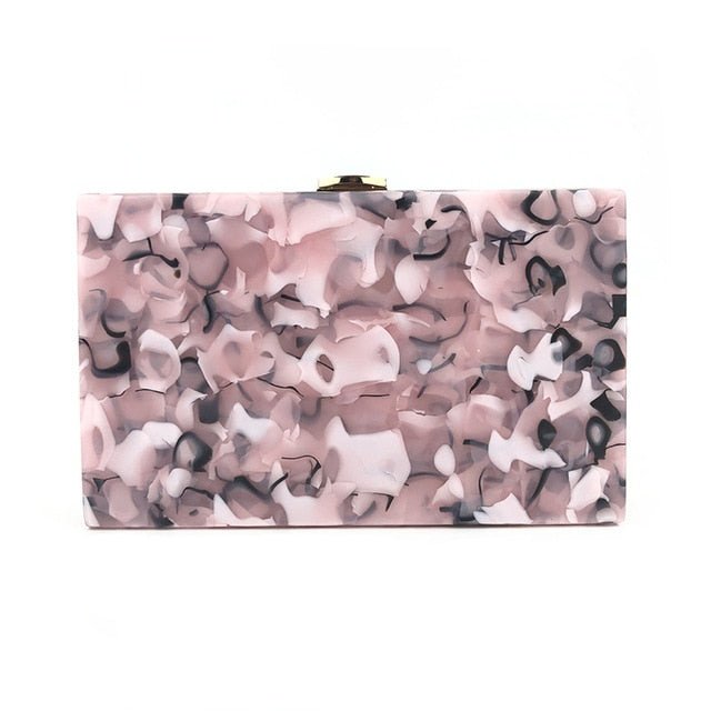 Fashion Marble Pattern Acrylic Evening Clutch Bags