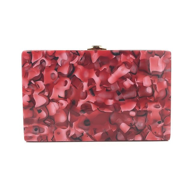 Fashion Marble Pattern Acrylic Evening Clutch Bags