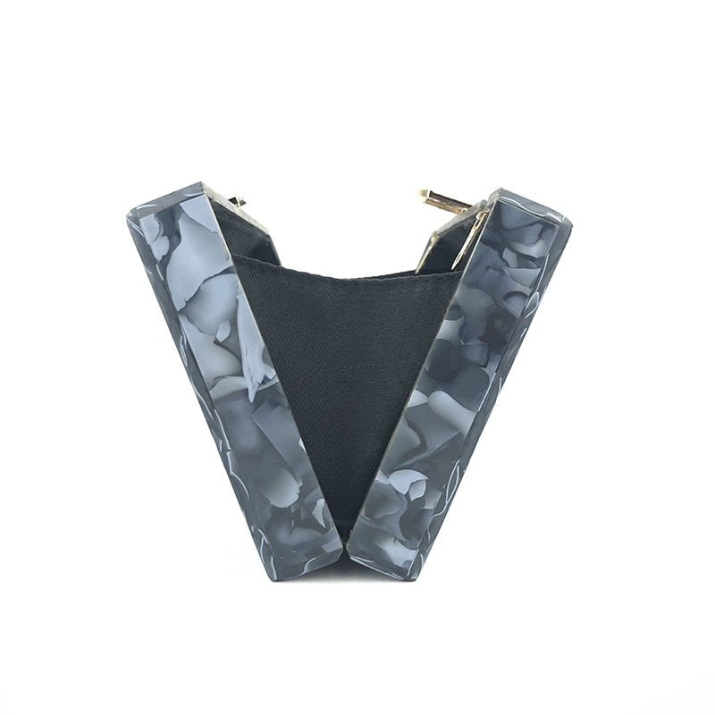 Fashion Marble Pattern Acrylic Evening Clutch Bags