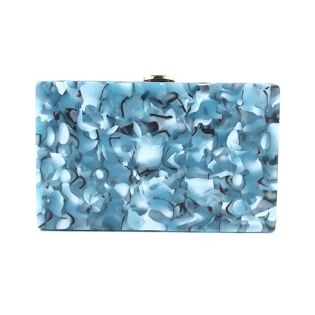 Fashion Marble Pattern Acrylic Evening Clutch Bags
