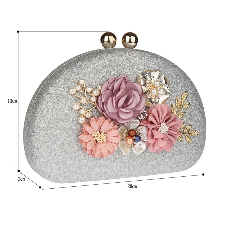Flower Clutch Bag Lady's Hand Bag Party Wedding Purse