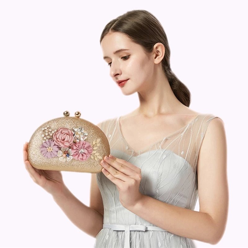 Flower Clutch Bag Lady's Hand Bag Party Wedding Purse