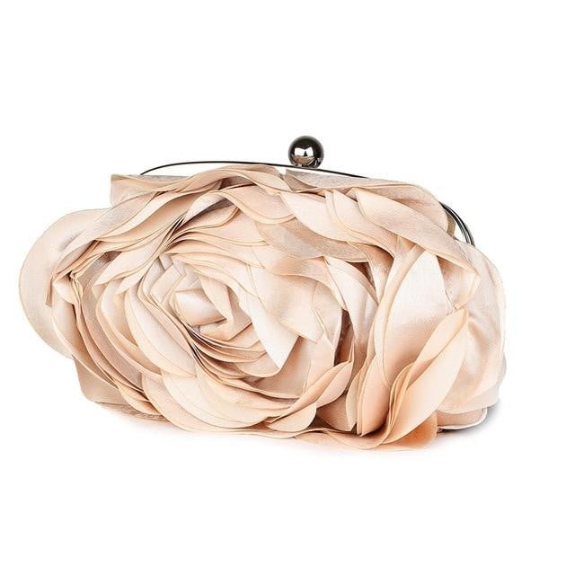 Flower Evening Bag Fashion Rose Chain Clutch