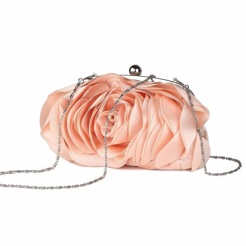 Flower Evening Bag Fashion Rose Chain Clutch