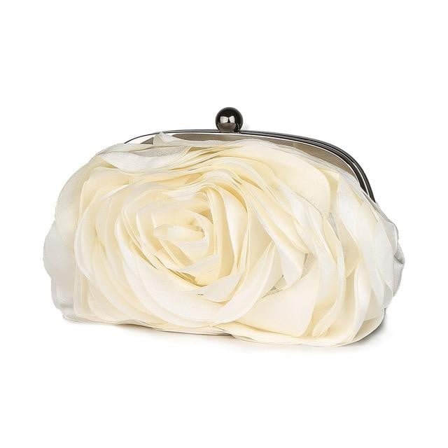 Flower Evening Bag Fashion Rose Chain Clutch