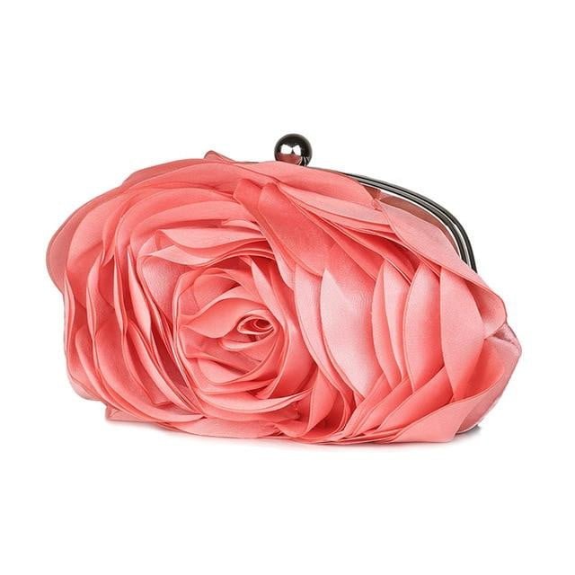 Flower Evening Bag Fashion Rose Chain Clutch