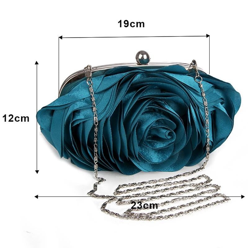 Flower Evening Bag Fashion Rose Chain Clutch
