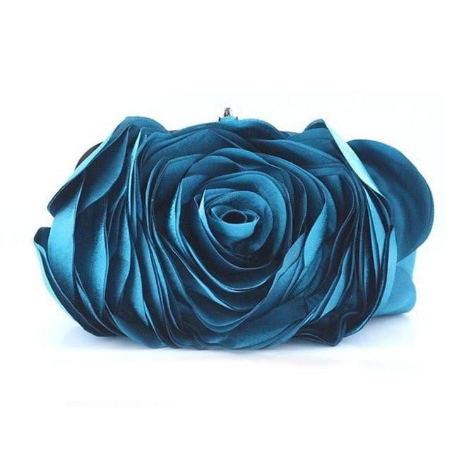 Flower Evening Bag Fashion Rose Chain Clutch