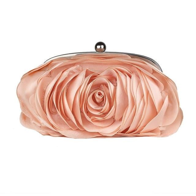 Flower Evening Bag Fashion Rose Chain Clutch