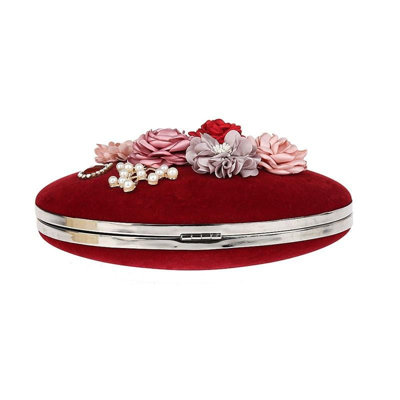 Flower Evening Bags Pearl Diamonds Clutches