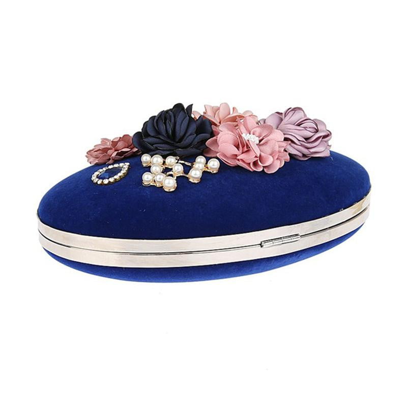 Flower Evening Bags Pearl Diamonds Clutches