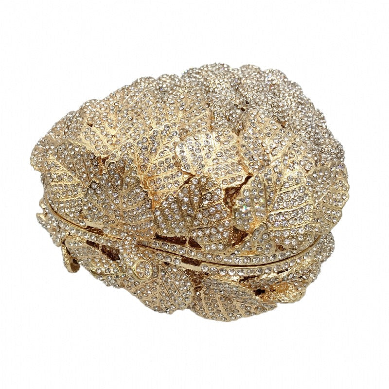 Grape Rhinestone Clutch Deluxe Evening Bag