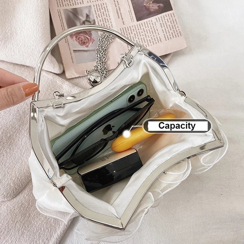 Handbags Pouch for Wedding Elegant Bridal Flower Evening Clutch Bag