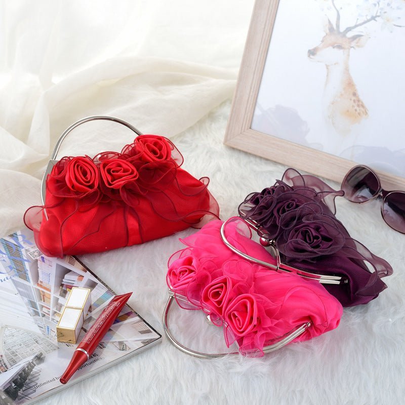 Handbags Pouch for Wedding Elegant Bridal Flower Evening Clutch Bag
