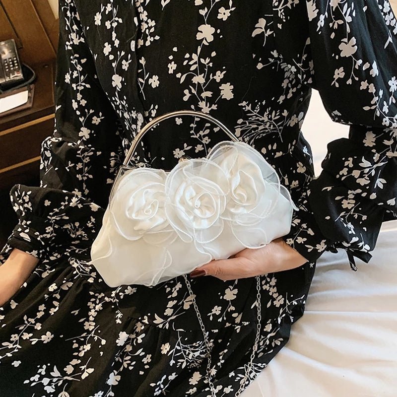 Handbags Pouch for Wedding Elegant Bridal Flower Evening Clutch Bag