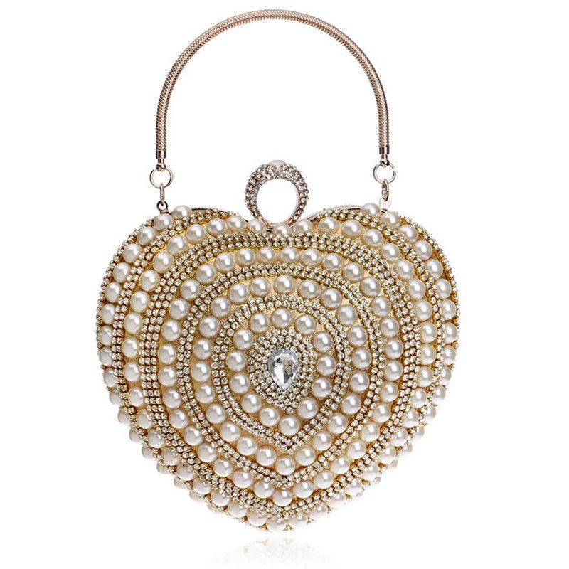 Heart Shape Evening Clutch Bags Beaded
