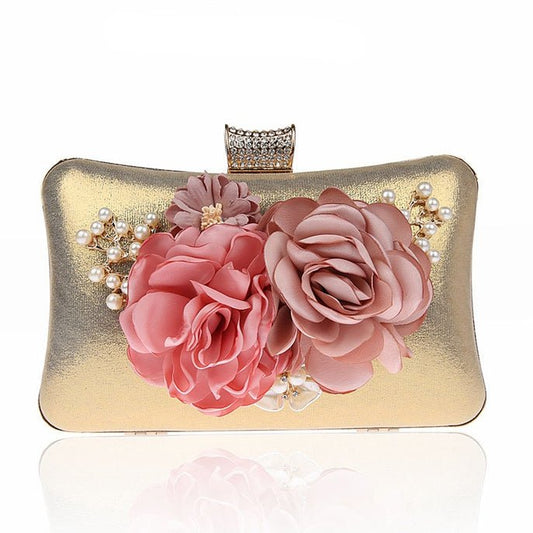 High Quality Flowers Evening Clutch Purse Wedding Bags