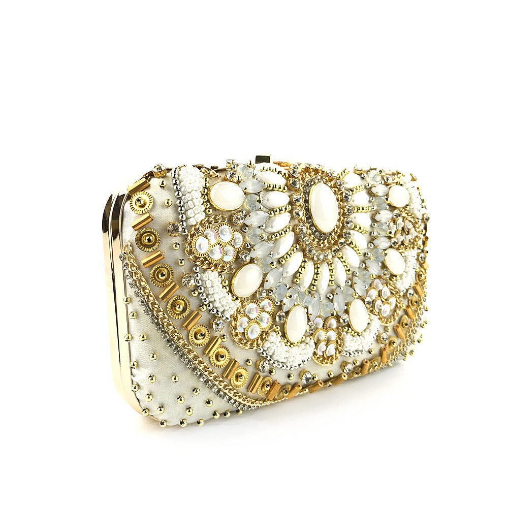 Ladies Evening Bag Handmade Beaded Party Clutch Crossbody Bag