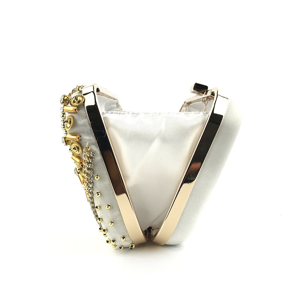 Ladies Evening Bag Handmade Beaded Party Clutch Crossbody Bag