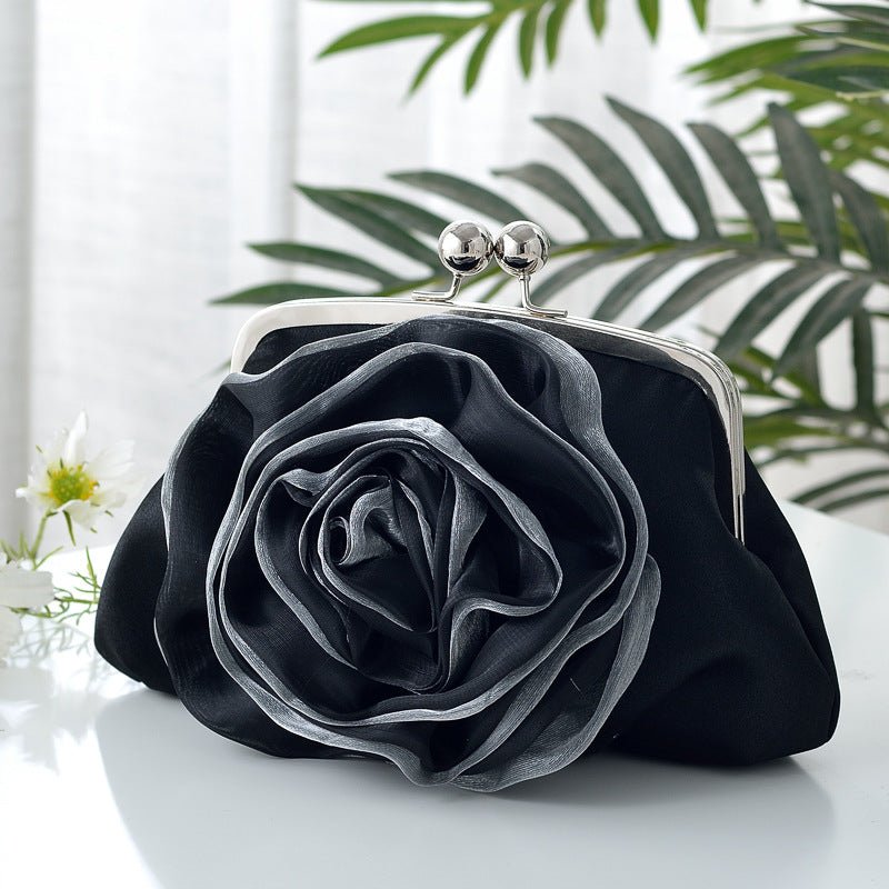 Ladies Flower Clutch Bag Women Elegant Evening Party Small Bridal Purse