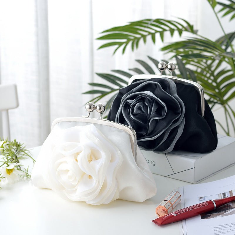 Ladies Flower Clutch Bag Women Elegant Evening Party Small Bridal Purse