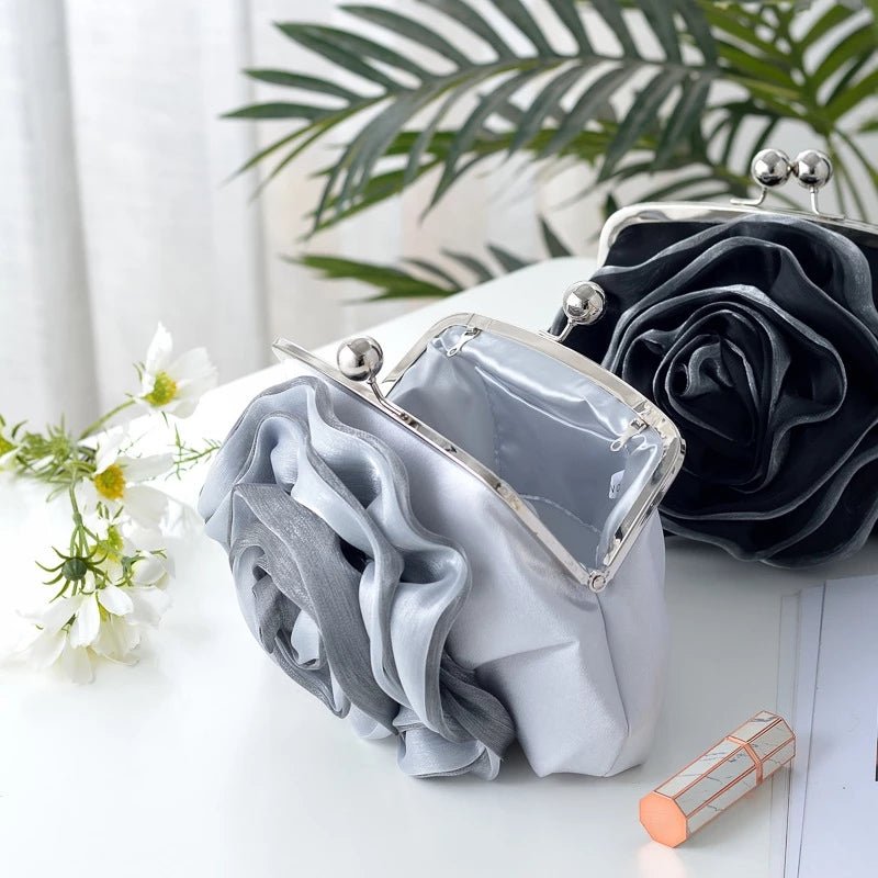 Ladies Flower Clutch Bag Women Elegant Evening Party Small Bridal Purse