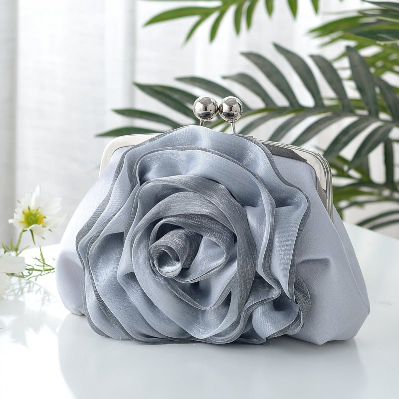 Ladies Flower Clutch Bag Women Elegant Evening Party Small Bridal Purse