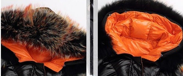 Ladies Long Puffer Jackets With Real Fur Hood