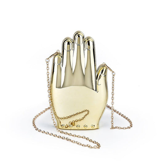 Ladies Palm Shape Acrylic Clutch Bag