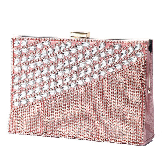 Ladies Tassel Rhinestone Evening Clutch Bag
