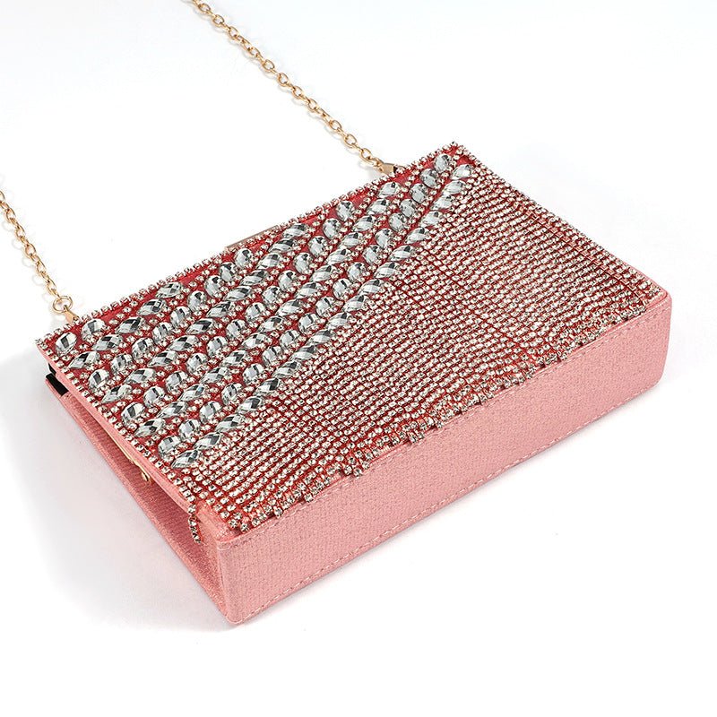 Ladies Tassel Rhinestone Evening Clutch Bag