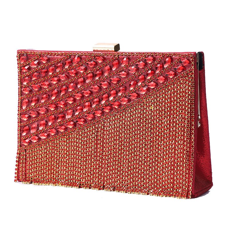 Ladies Tassel Rhinestone Evening Clutch Bag